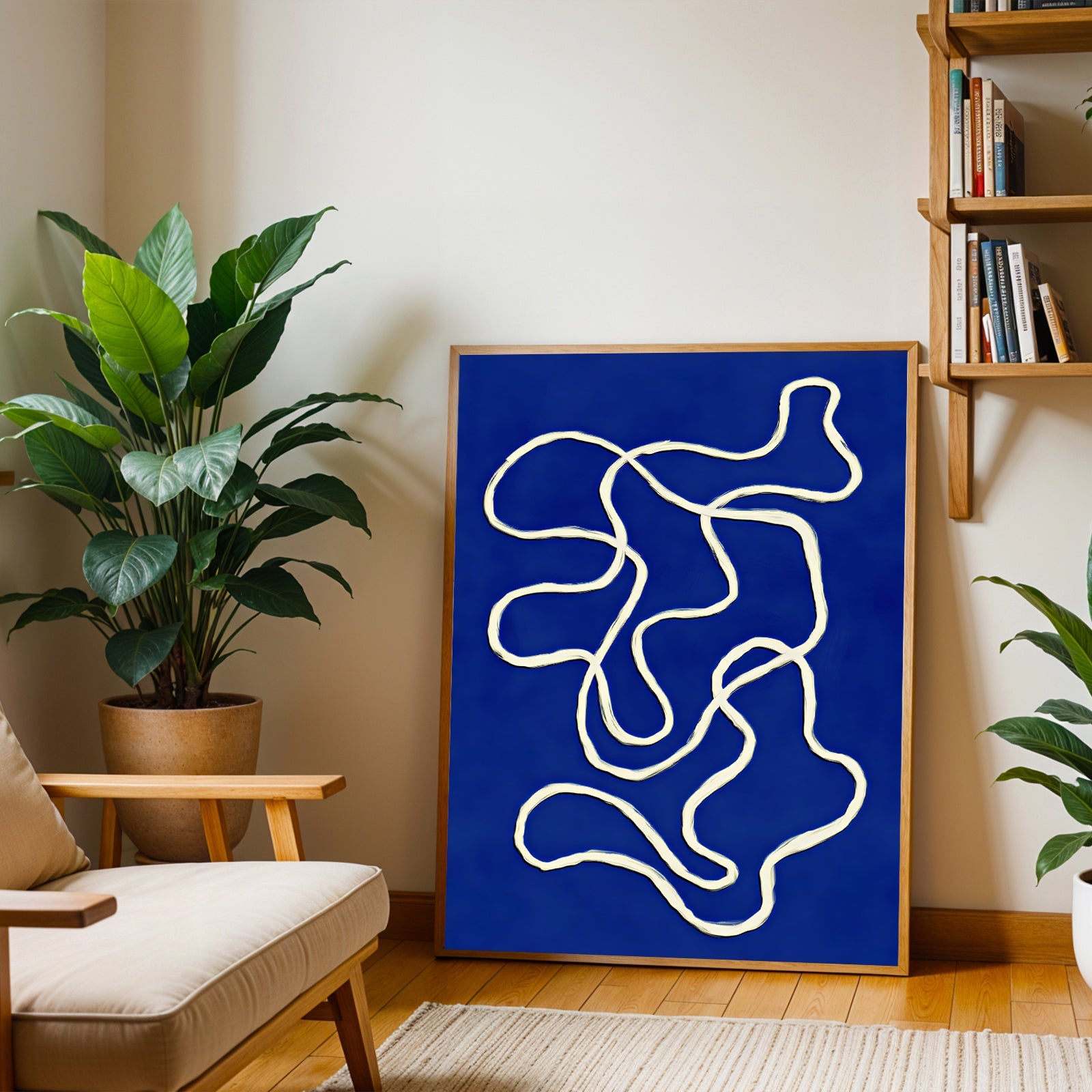 Lámina de arte abstracto azul