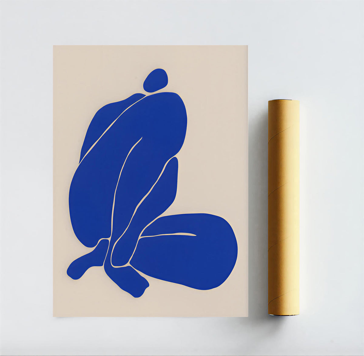 Lámina de figura abstracta en azul