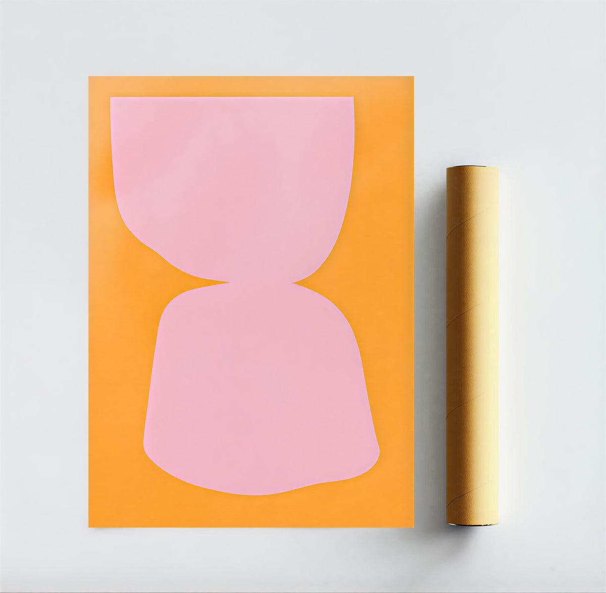 Póster de arte abstracto moderno en tonos pastel