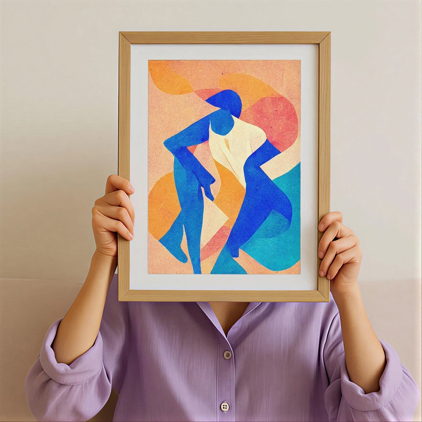 Lámina de arte figurativo abstracto moderno