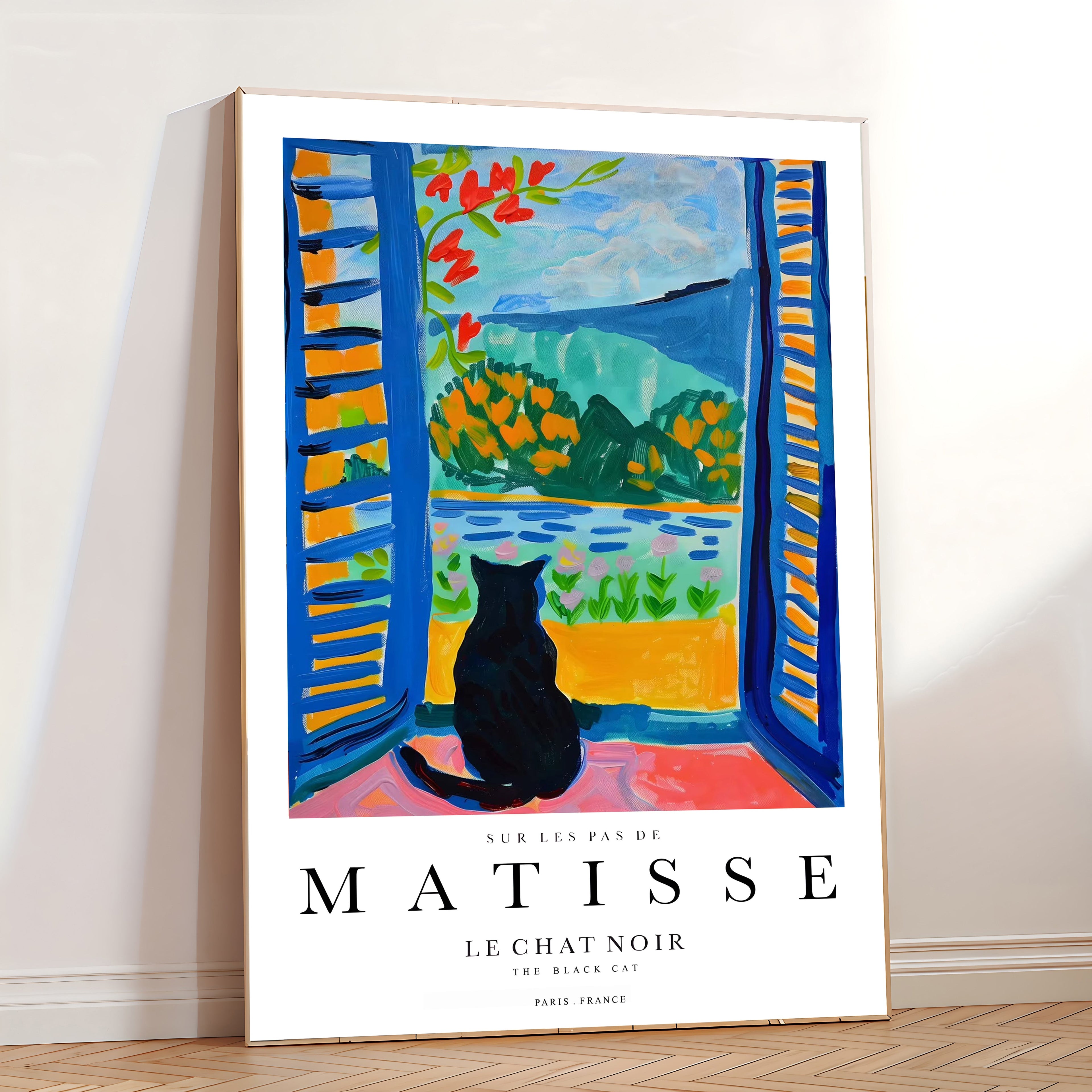 Lámina de gato inspirada en Matisse
