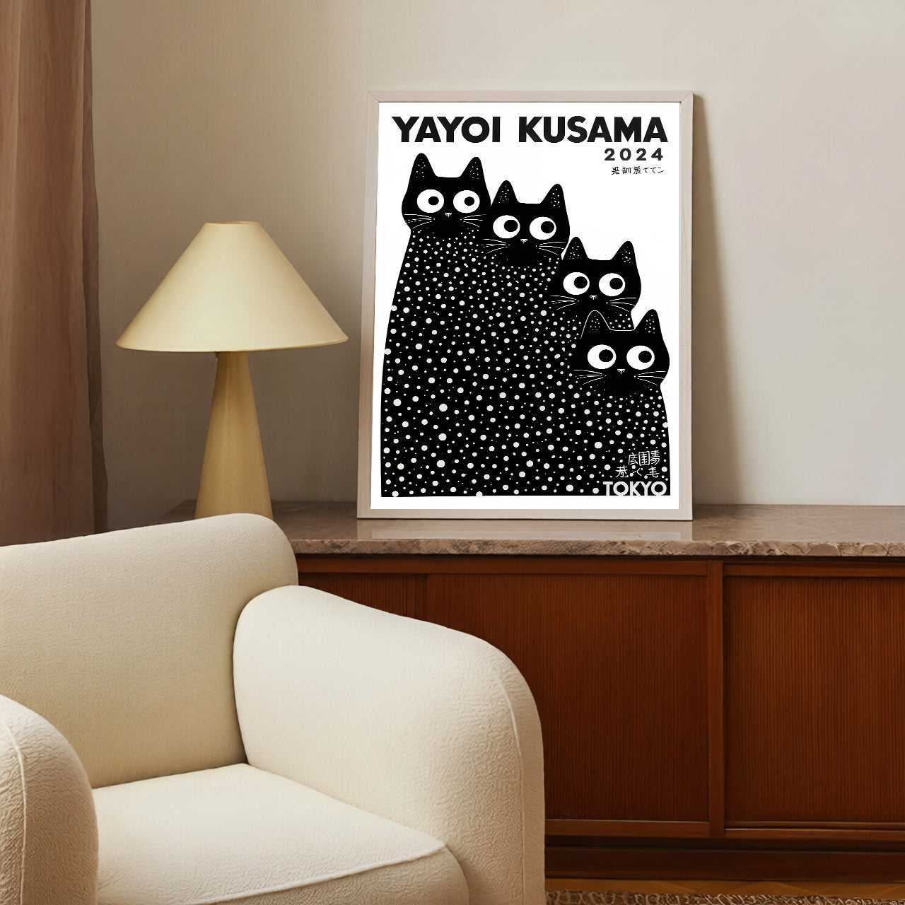 Láminas de gatos Yayoi Kusama