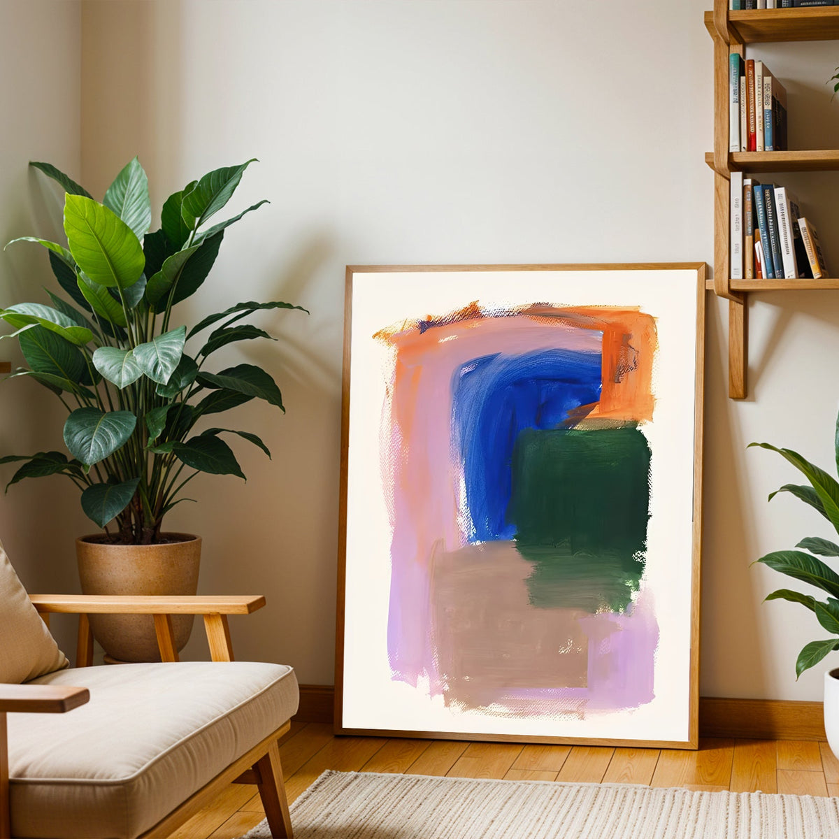 Lámina de arte abstracto moderno y colorido