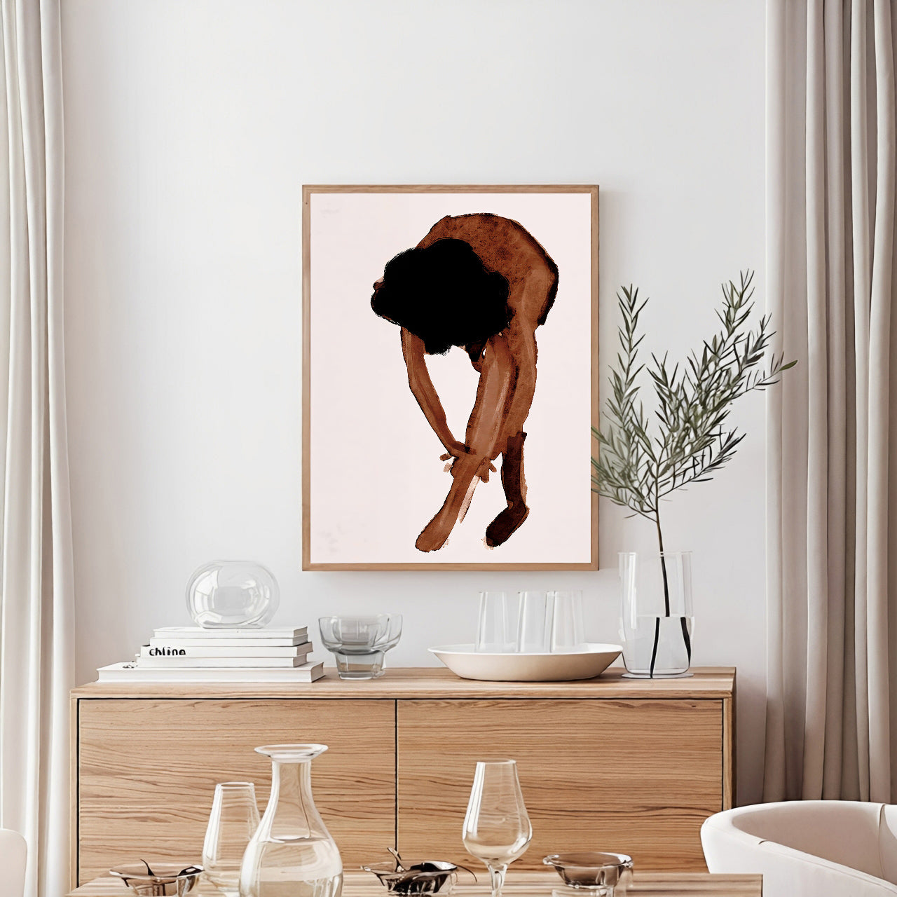 Lámina de figura abstracta en acuarela