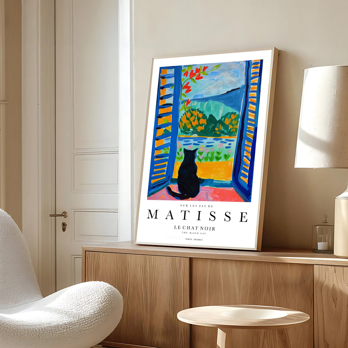 Lámina de gato inspirada en Matisse
