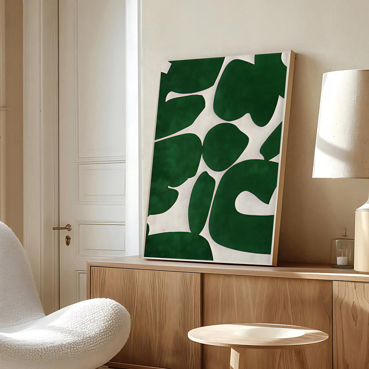 Lámina de arte abstracto verde