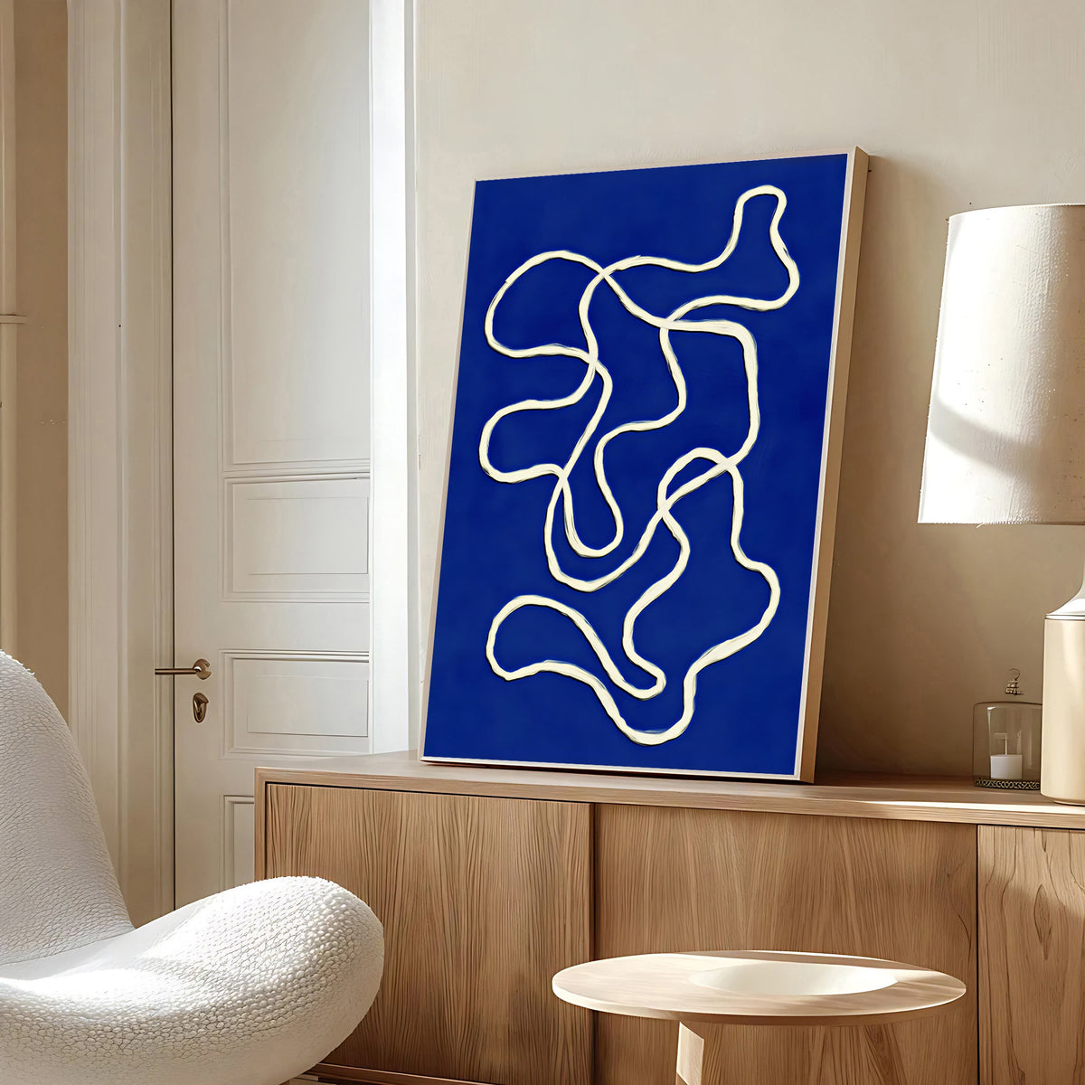 Lámina de arte abstracto azul