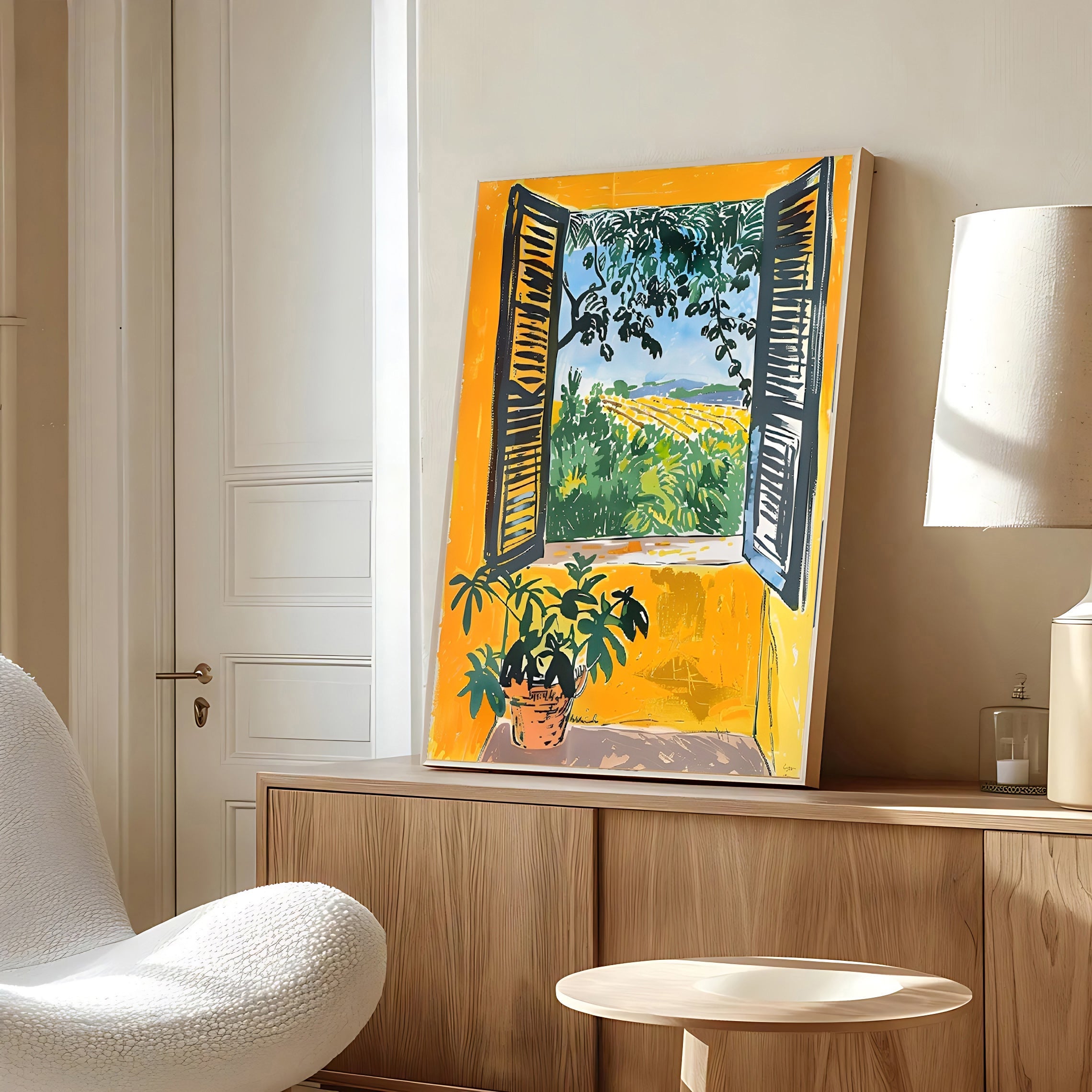 Lámina de vista desde la ventana inspirada en Matisse