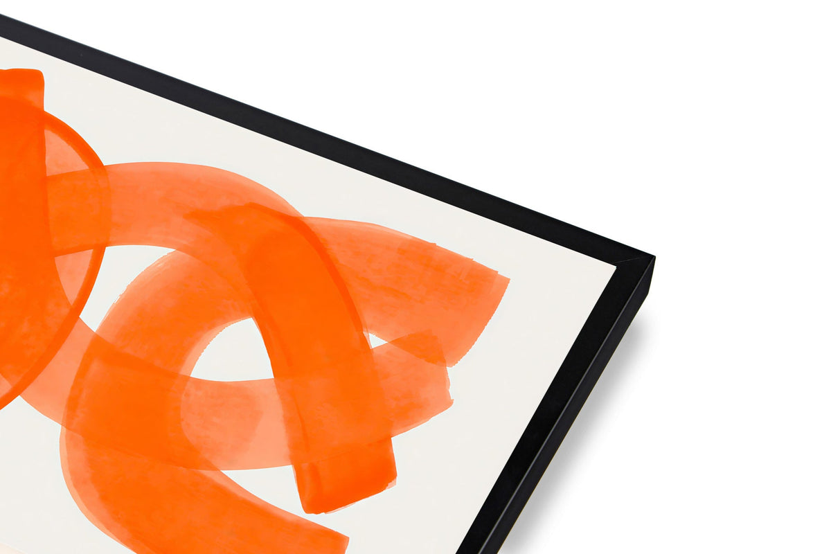 Lámina de arte abstracto minimalista en naranja