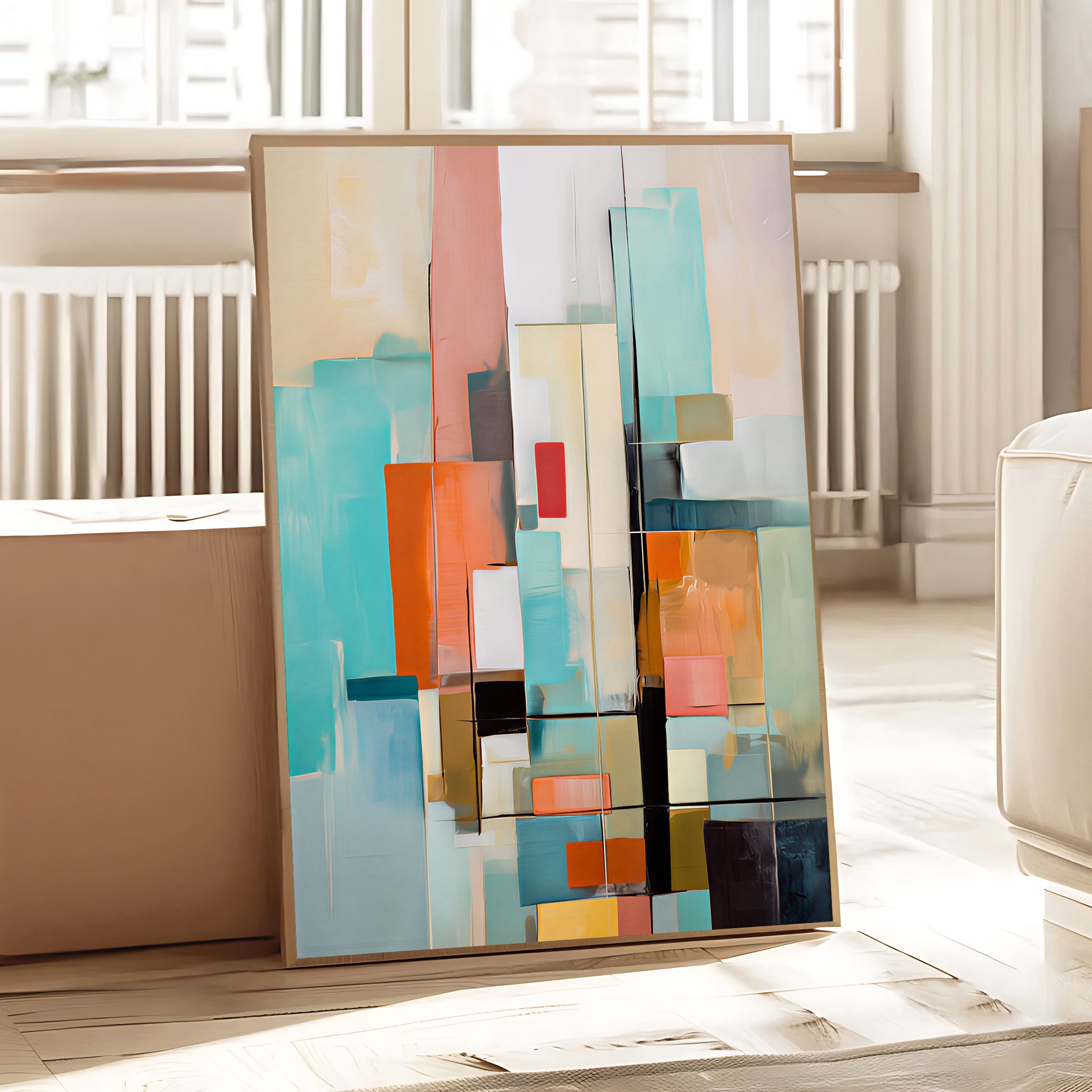 Lámina de arte abstracto geométrico