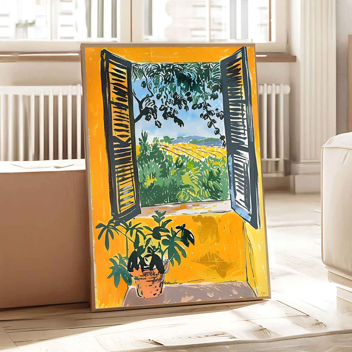 Lámina de vista desde la ventana inspirada en Matisse