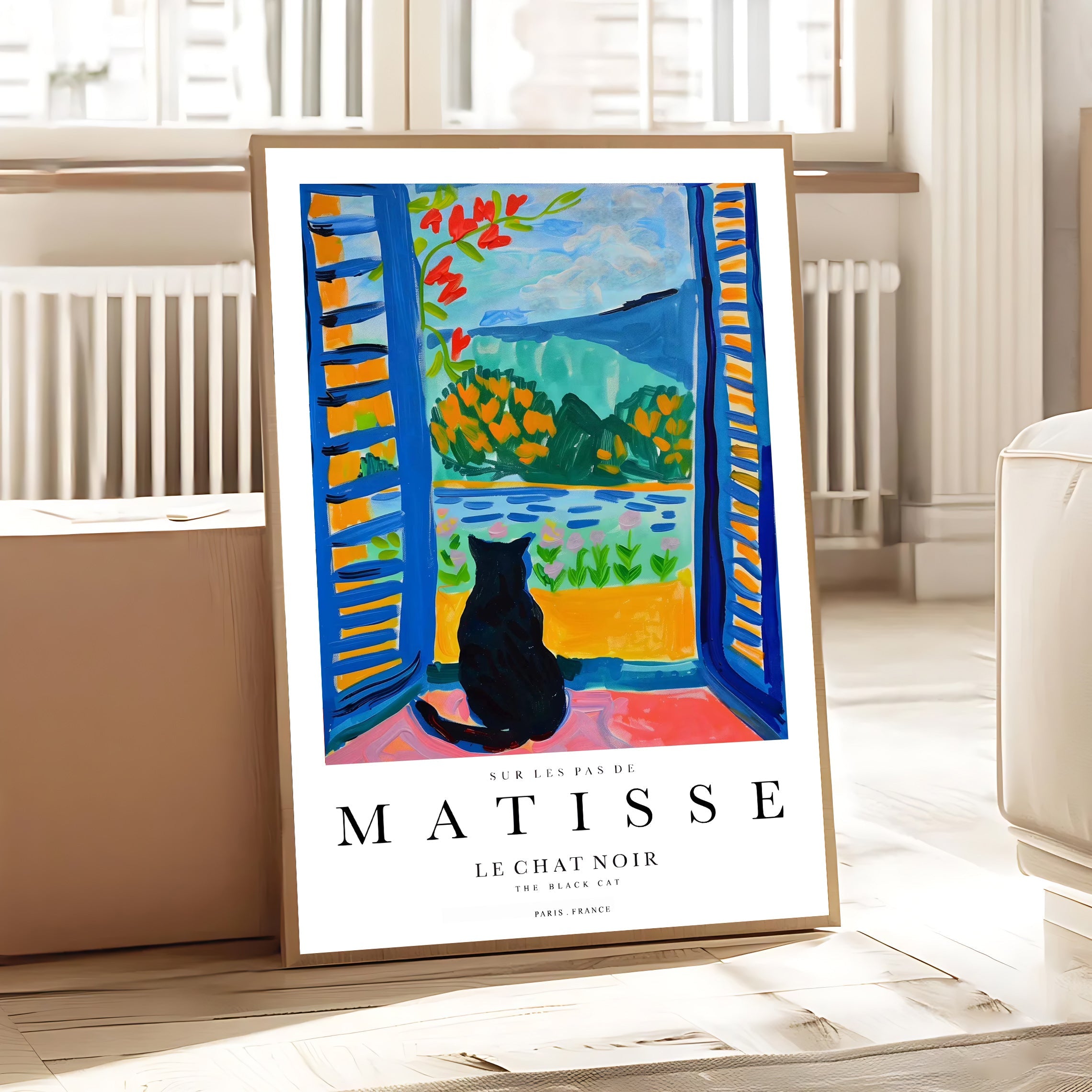 Lámina de gato inspirada en Matisse