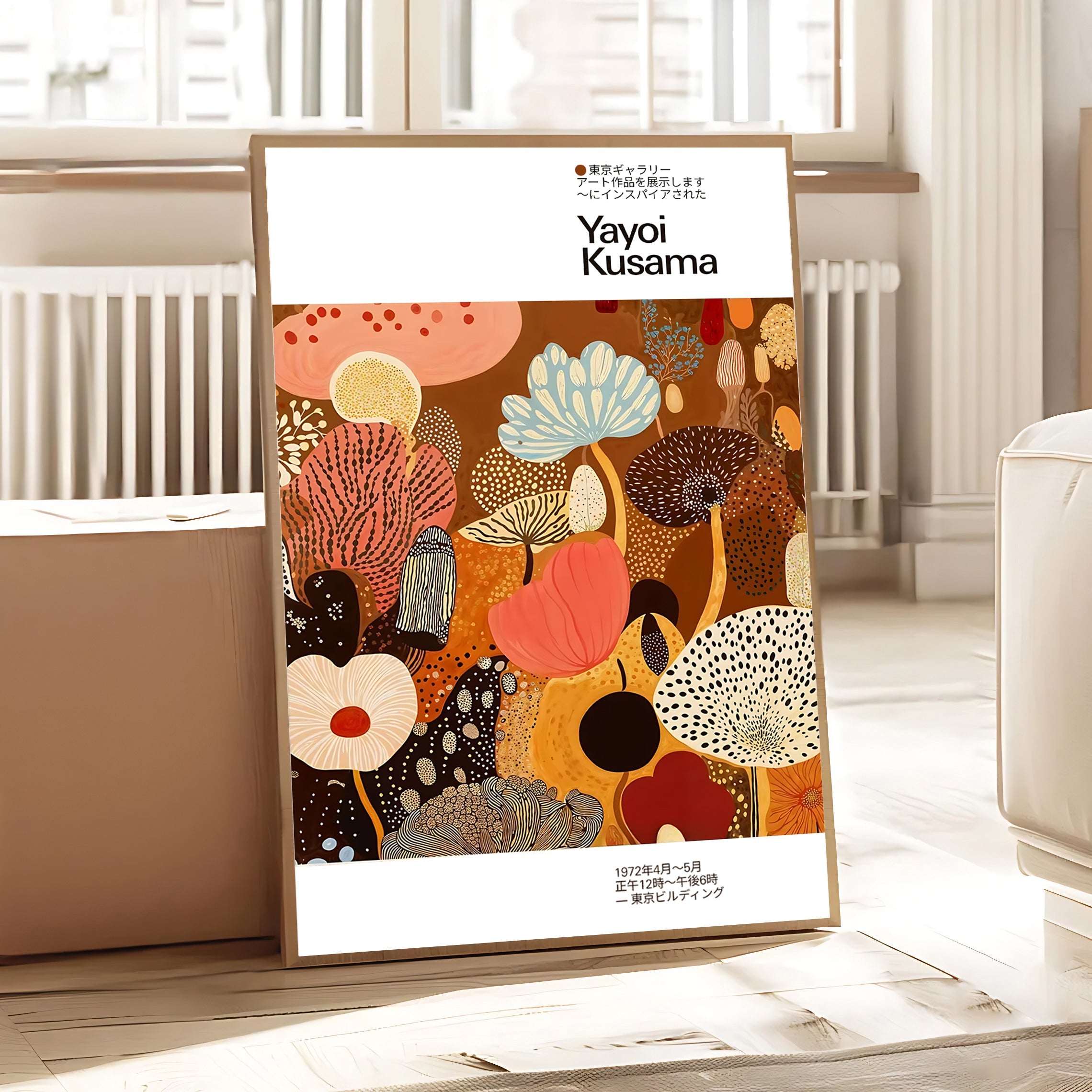 Póster inspirado en Yayoi Kusama