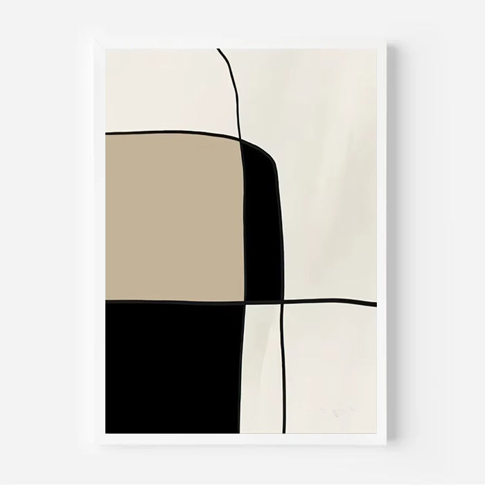 Lámina de arte abstracto en tonos neutros