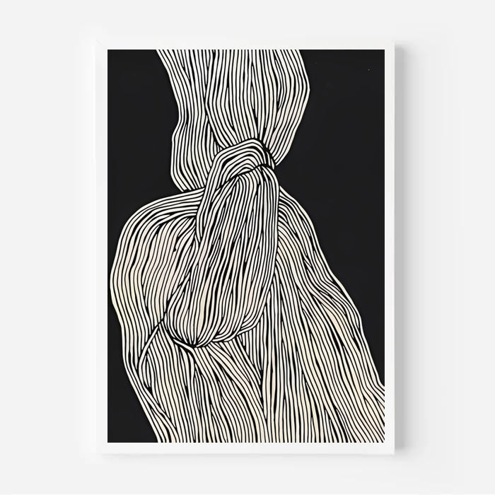 Lámina de arte abstracto en blanco y negro