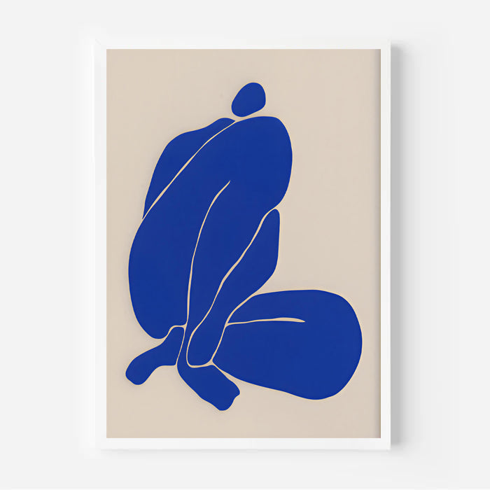 Lámina de figura abstracta en azul
