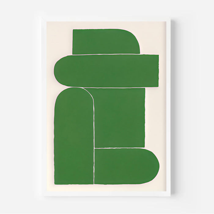 Lámina de arte abstracto moderno en verde