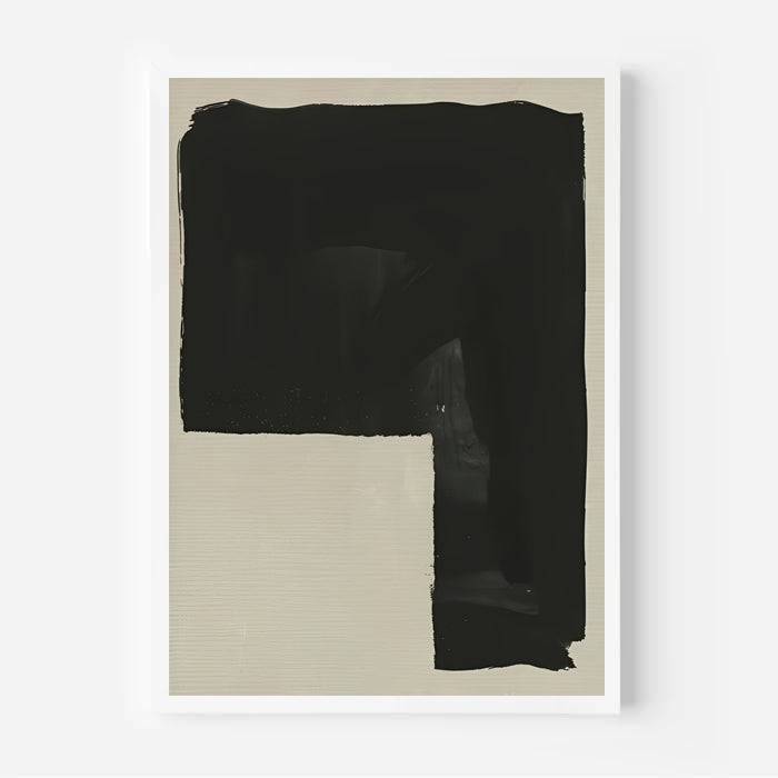 Lámina de arte abstracto minimalista en negro