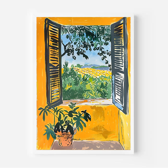 Lámina de vista desde la ventana inspirada en Matisse