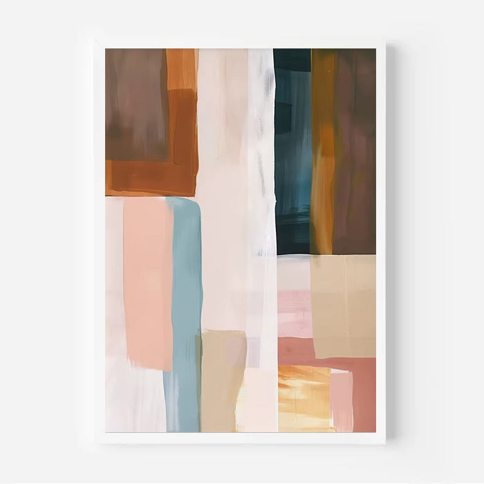 Lámina de arte abstracto moderno en tonos neutros