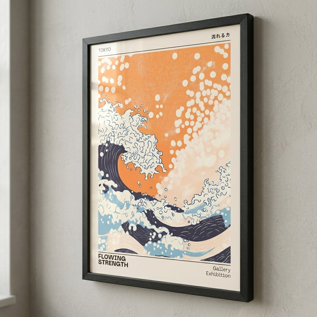 Lámina de la ola japonesa – Póster de exposición Tokio