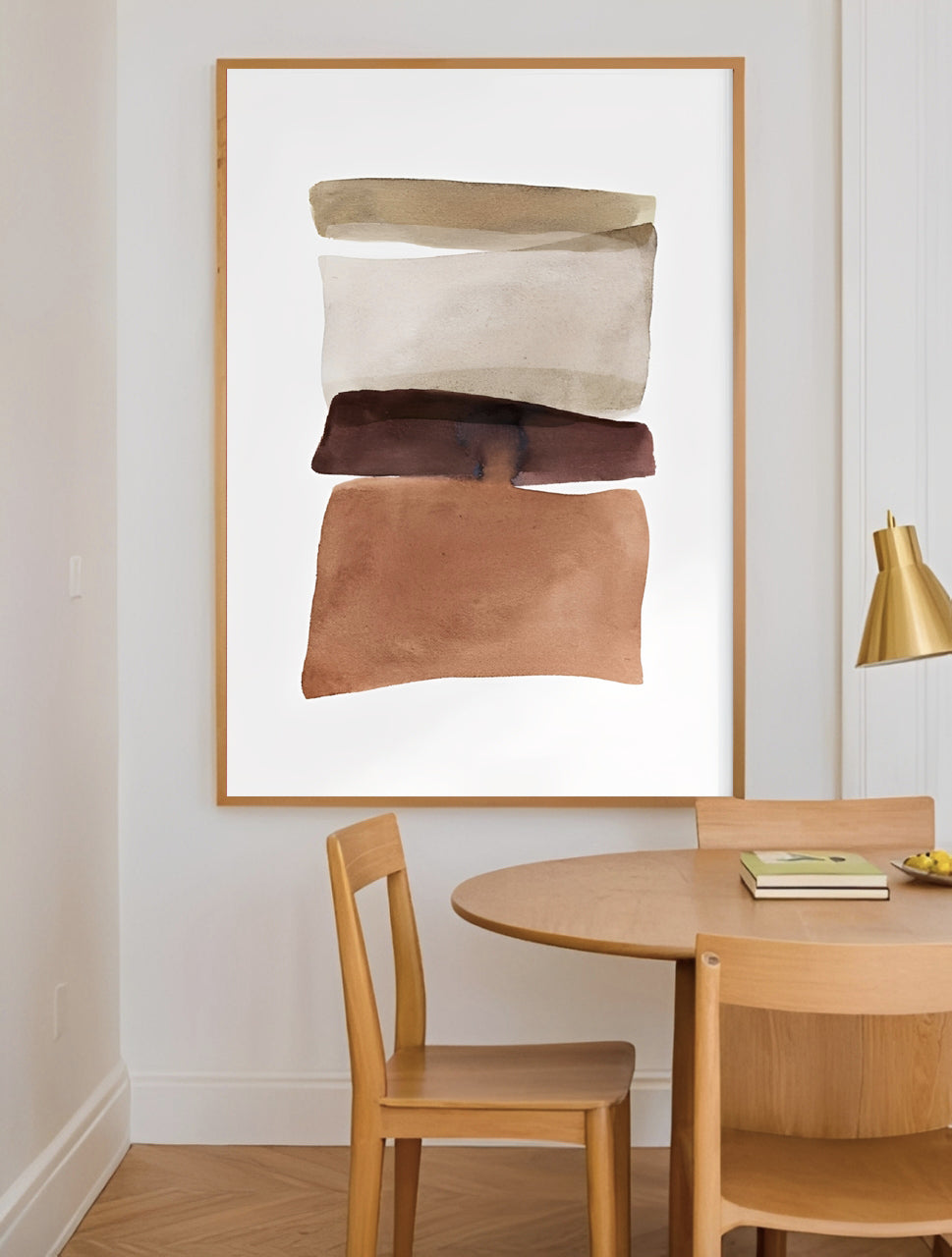 Lámina de arte abstracto en tonos neutros