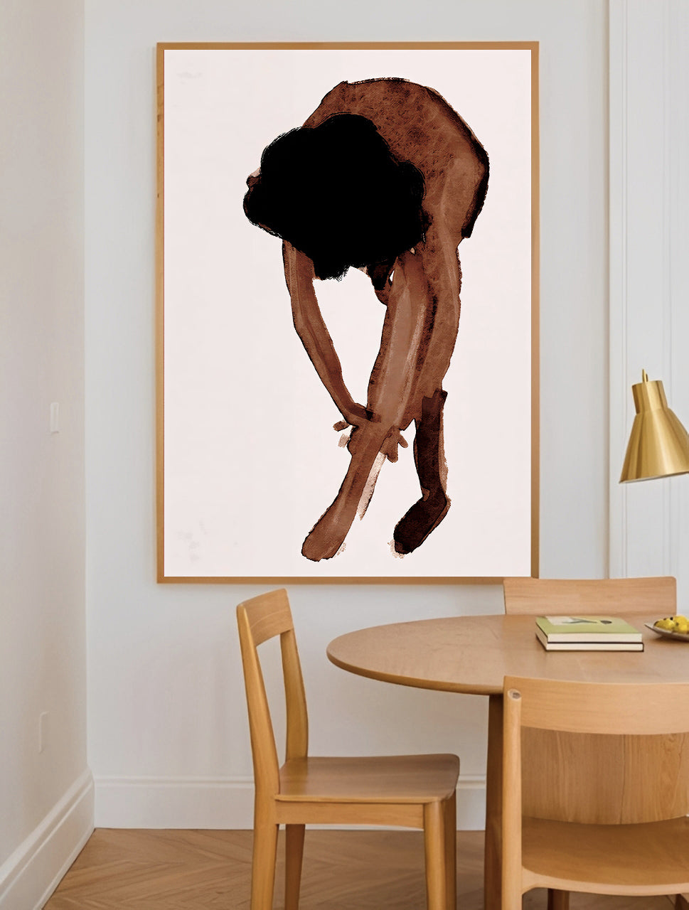 Lámina de figura abstracta en acuarela