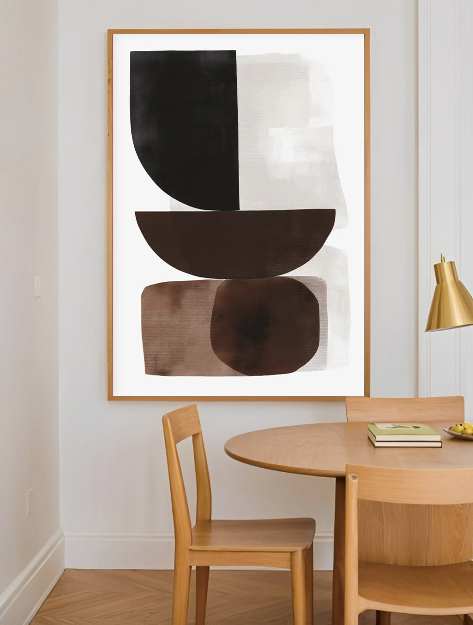 Arte abstracto de pared en tonos neutros