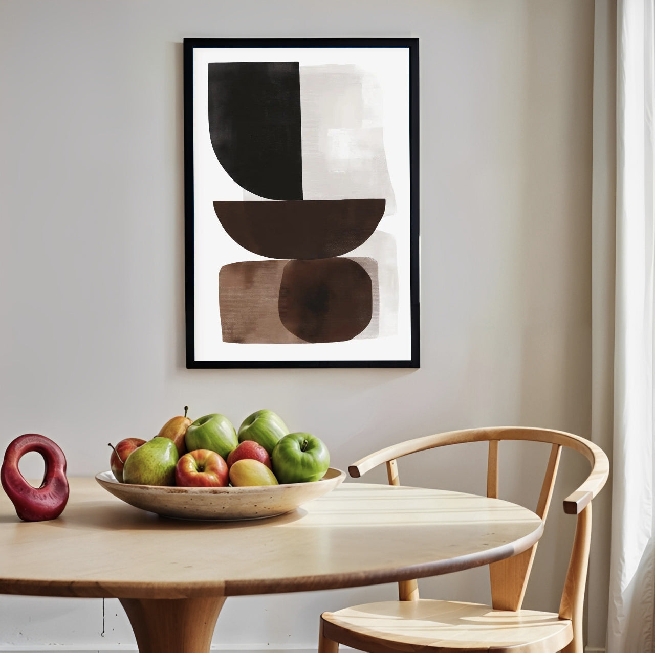 Arte abstracto de pared en tonos neutros