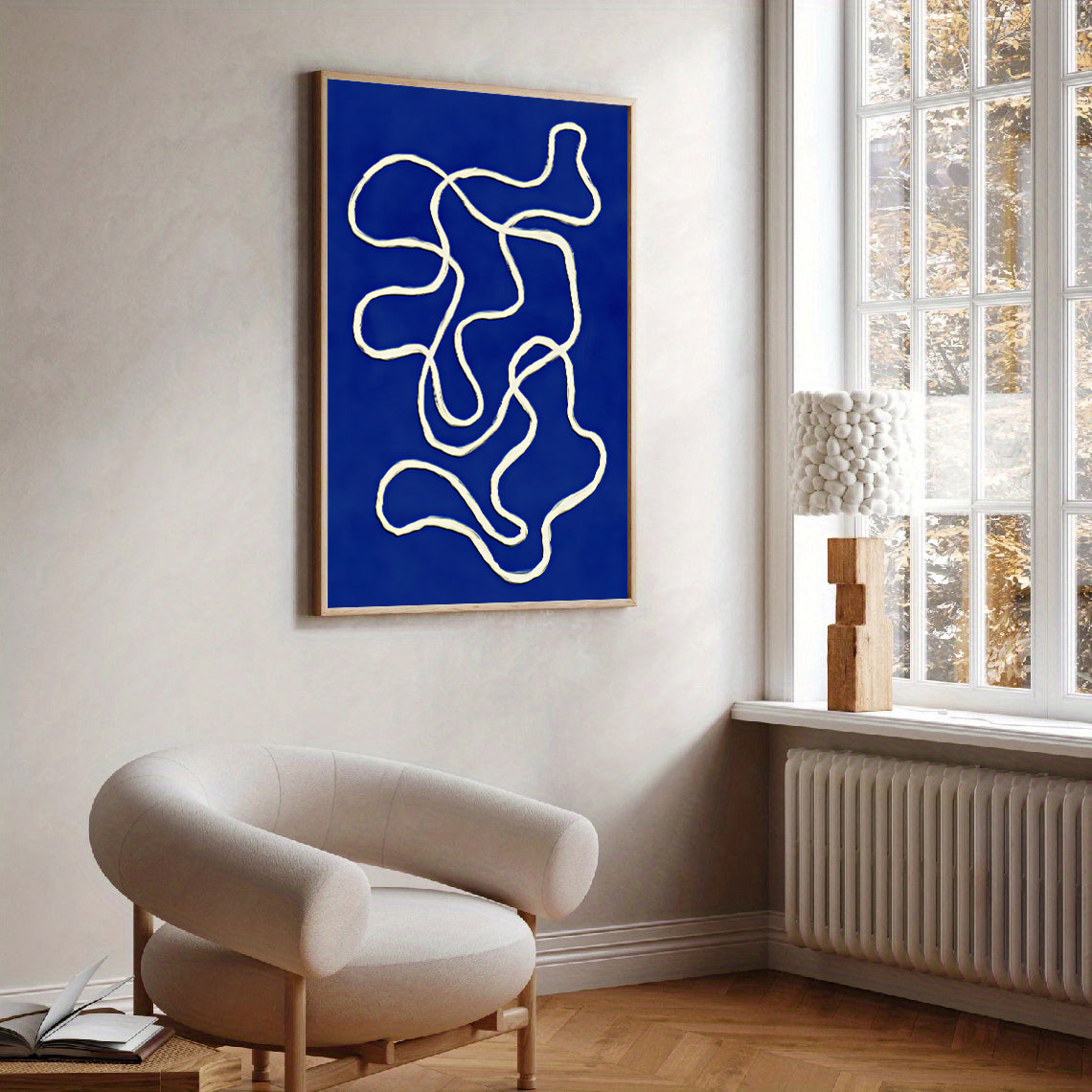 Lámina de arte abstracto azul
