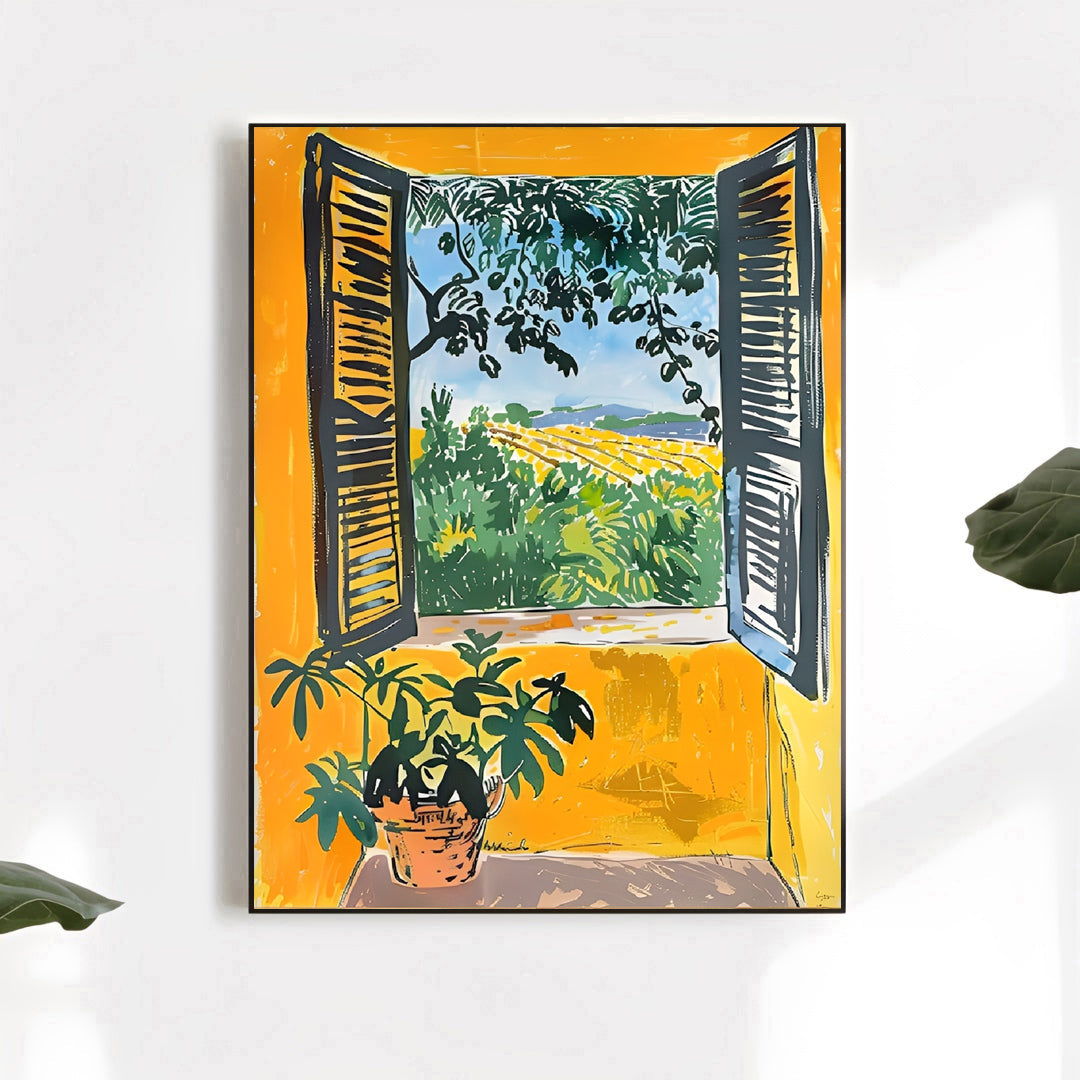 Lámina de vista desde la ventana inspirada en Matisse