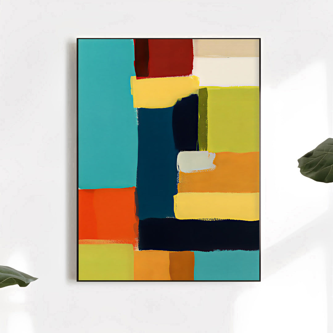 Lámina de arte geométrico mid-century modern