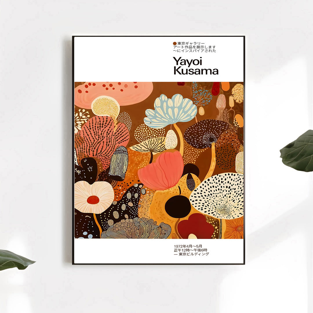 Póster inspirado en Yayoi Kusama